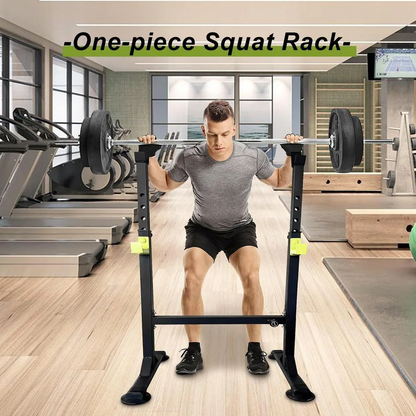 Adjustable squat rack stand with installation tool included