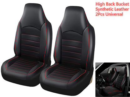 Side angle showing airbag compatible stitching on seat covers