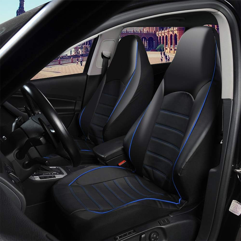 Protective barrier feature on car seat covers set universal