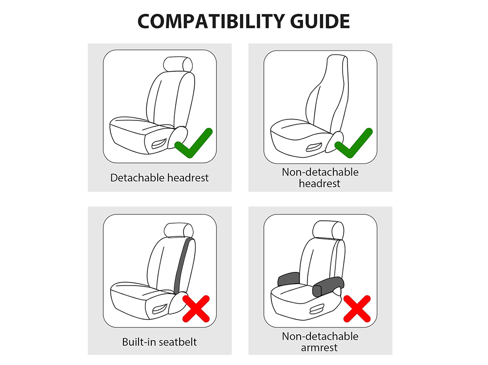 Easy to clean car seat covers set with damp cloth