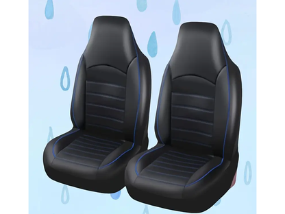 Protective barrier feature on car seat covers set universal