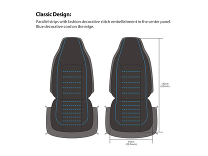 Protective barrier feature on car seat covers set universal