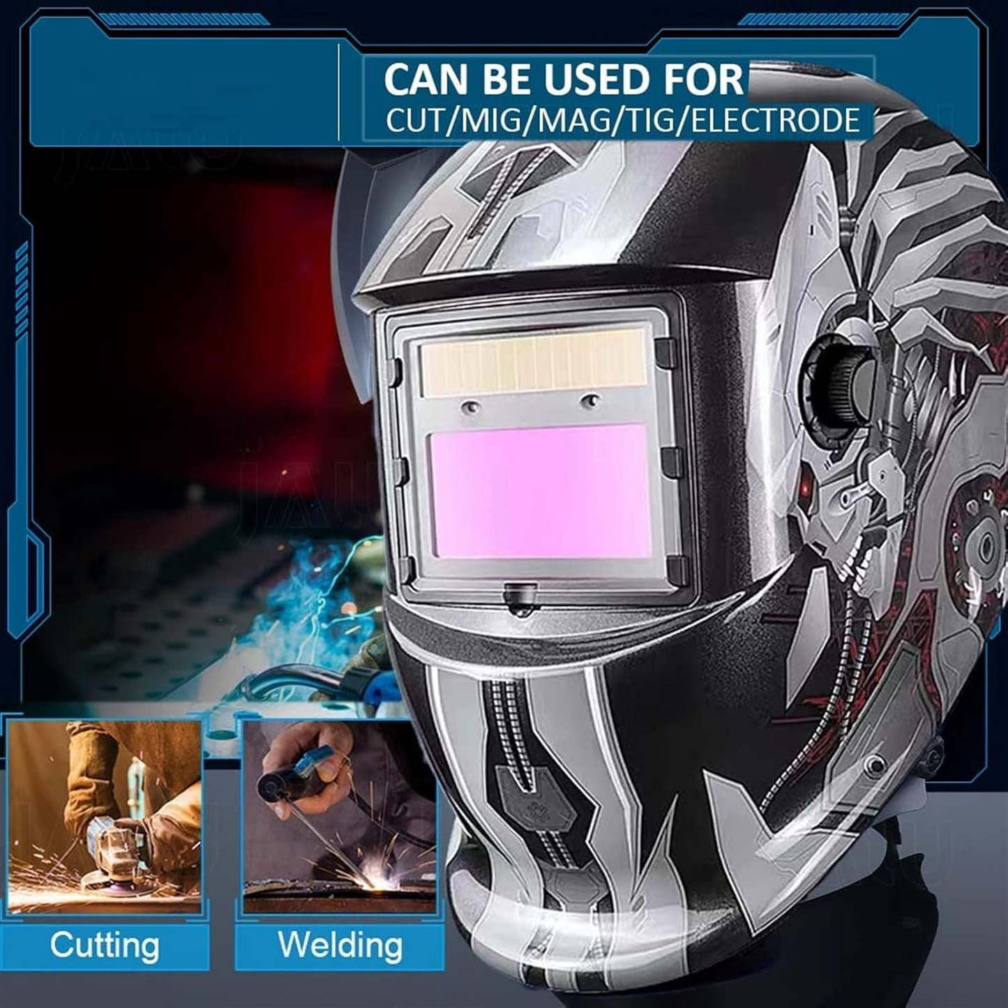 Welding Helmet Solar Auto Darkening Solar & Battery