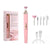 Electric nail drill kit pink colour with USB charging cable