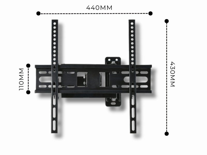 TV wall mount bracket holding LED TV securely on wall