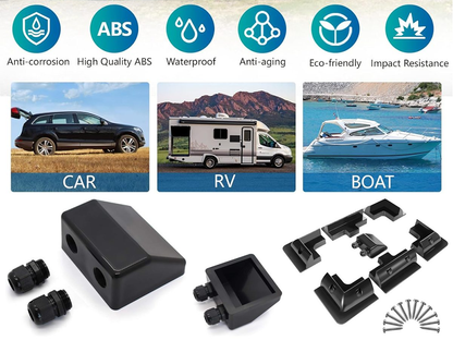 Solar panel mounting kit corner mount protecting panel edges
