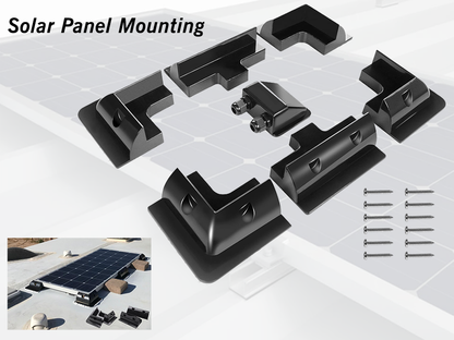 Solar panel mounting kit cable entry housing waterproof design