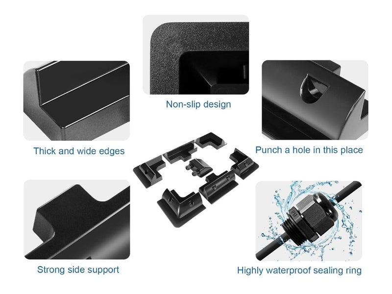 Solar panel mounting kit side mount angle showing screw holes