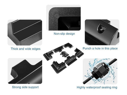 Solar panel mounting kit side mount angle showing screw holes