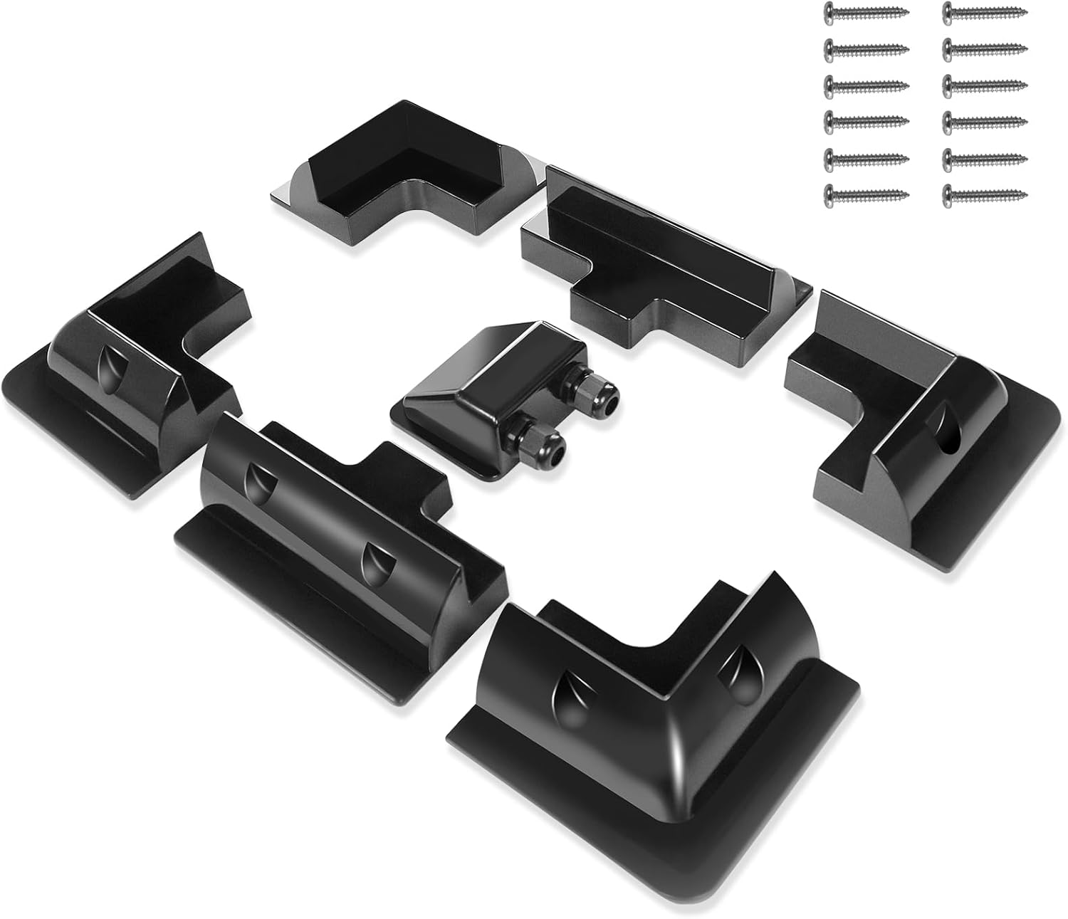 Solar panel mounting kit showing IP68 waterproof cable gland