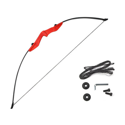 Hunting archery bow red colour full length side view
