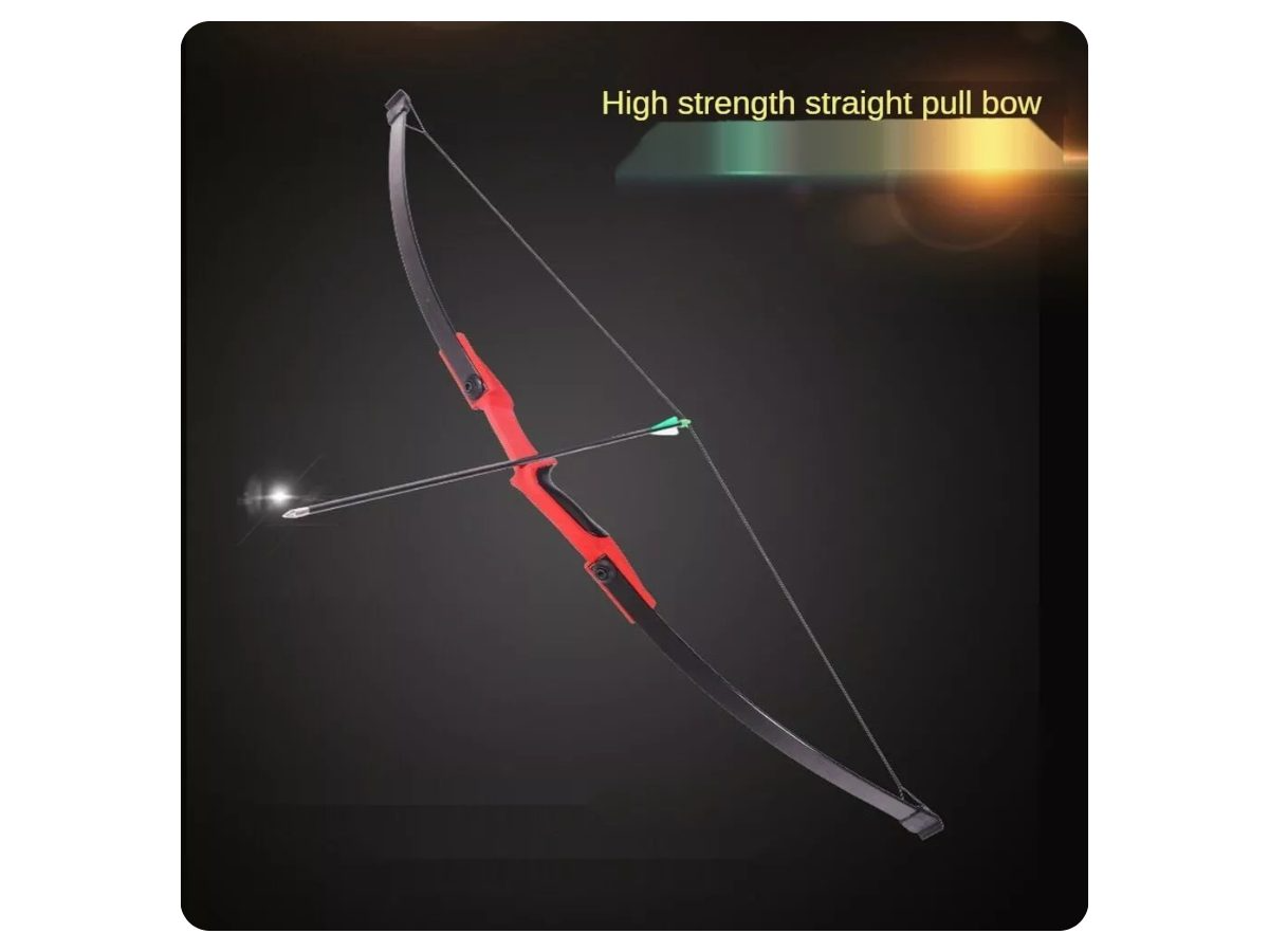 Hunting archery bow showing lightweight plastic frame