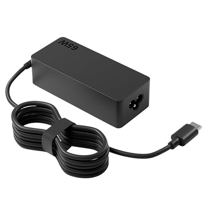 65W Lenovo laptop charger USB C showing front view