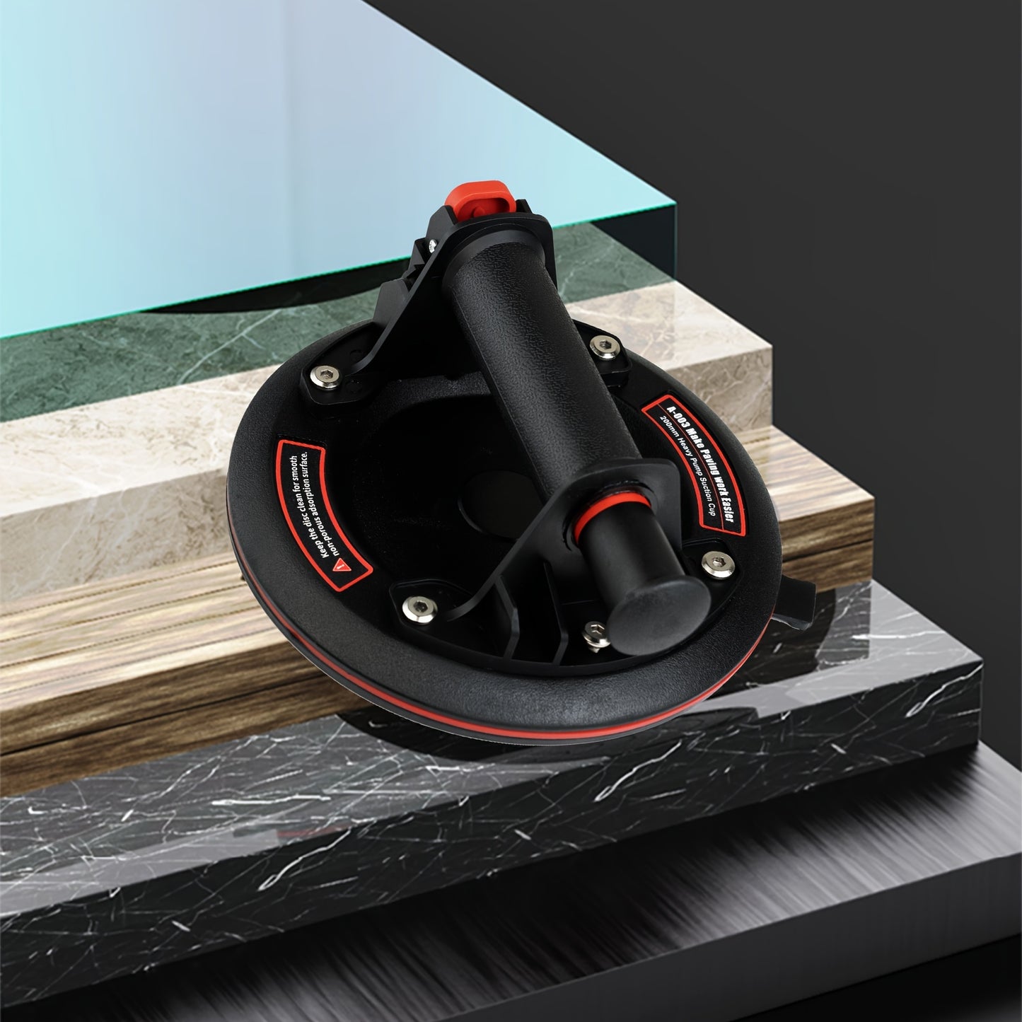 Compact glass suction cup ready for renovation use