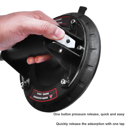 Glass suction cup in carrying case for easy transport