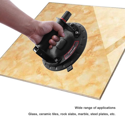 Glass suction cup lifting a mirror panel safely