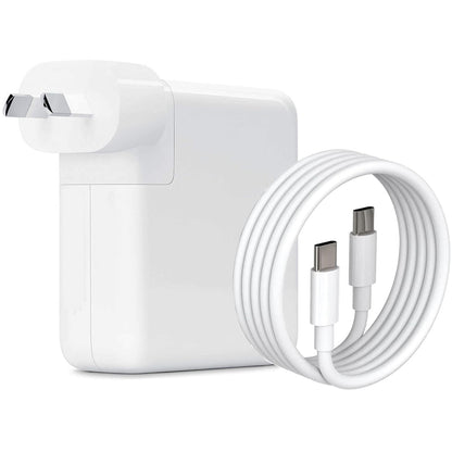 MacBook charger 30W USB-C front view in white