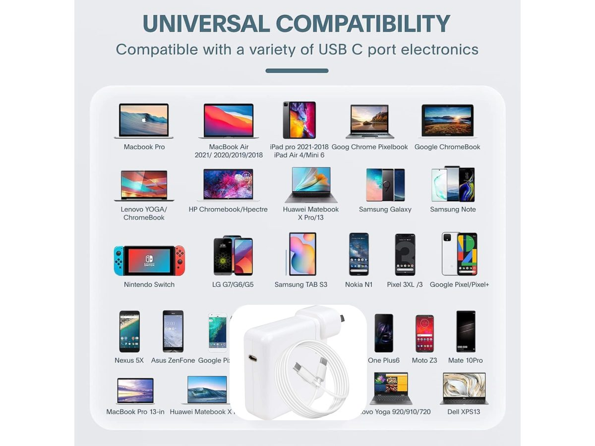 30W USB-C Replacement Charger for Macbook Magsafe