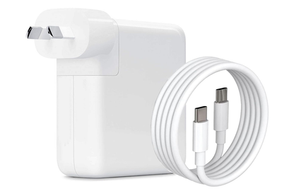 Side angle of MacBook charger 30W USB-C showing compact size