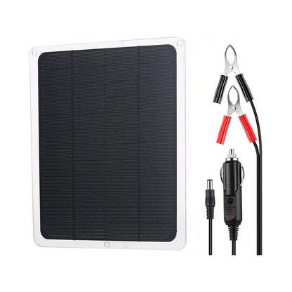 Solar Panel Charger Kit front view showing monocrystalline panels