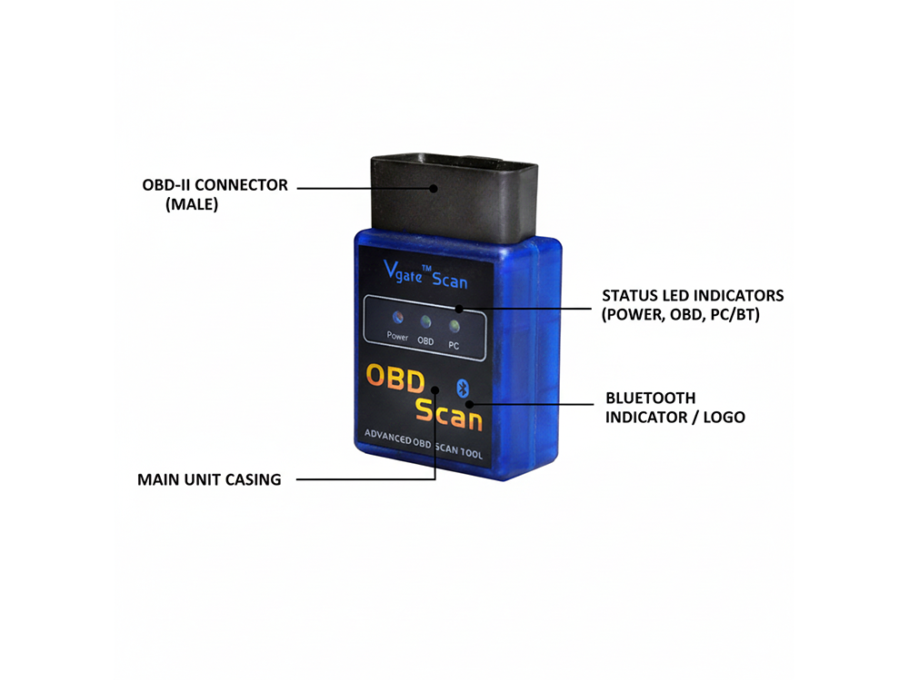 OBD2 scanner Bluetooth with clear engine light reset feature