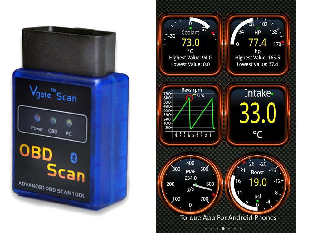 OBD2 scanner Bluetooth with clear engine light reset feature