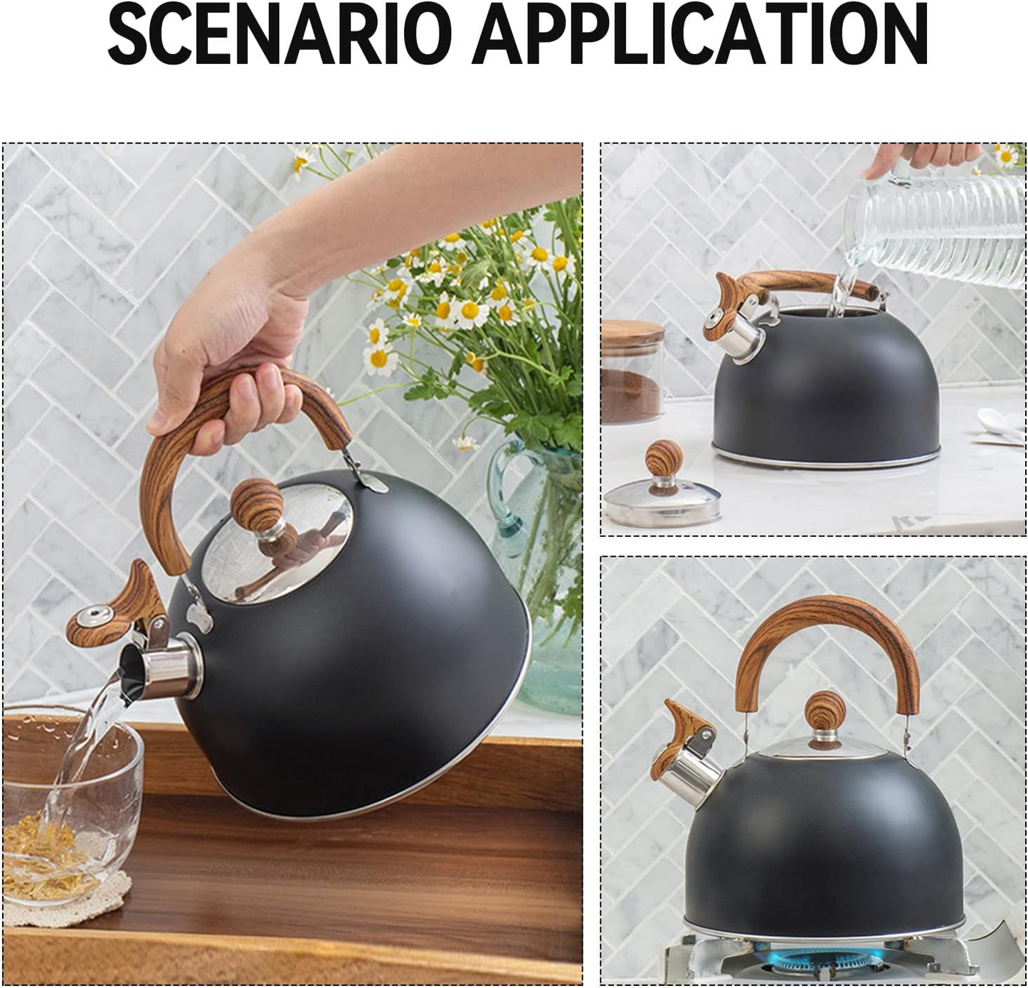 3L Smart Kettle Whistling Kettle (Stainless Steel)