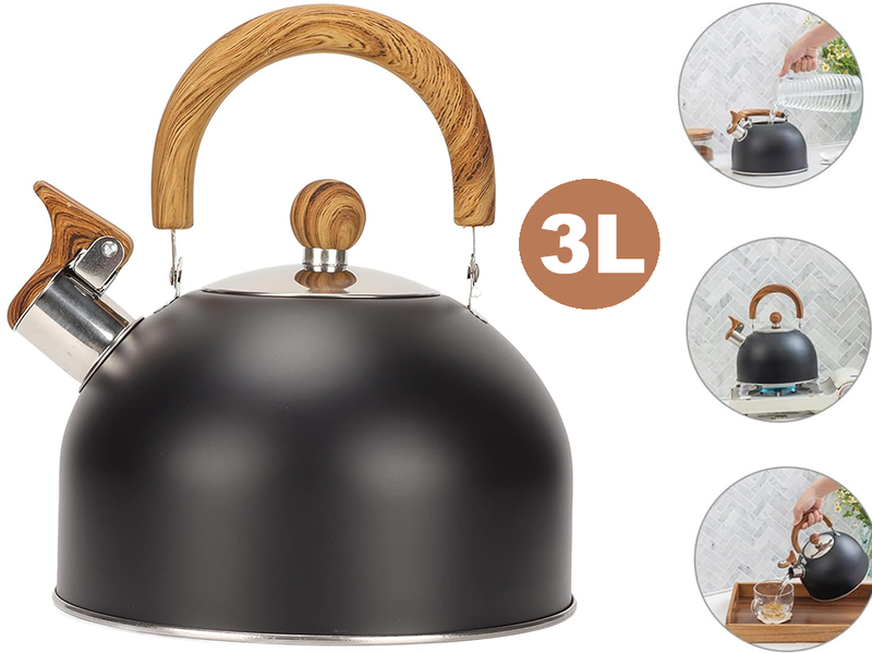 3L Smart Kettle Whistling Kettle (Stainless Steel)