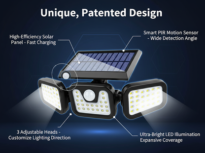 utdoor Solar Motion Sensor Light 74LED