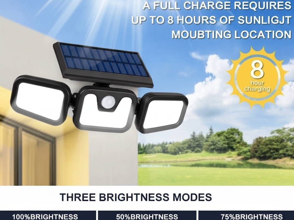 utdoor Solar Motion Sensor Light 74LED