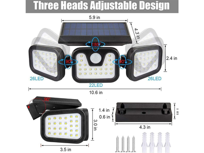 utdoor Solar Motion Sensor Light 74LED
