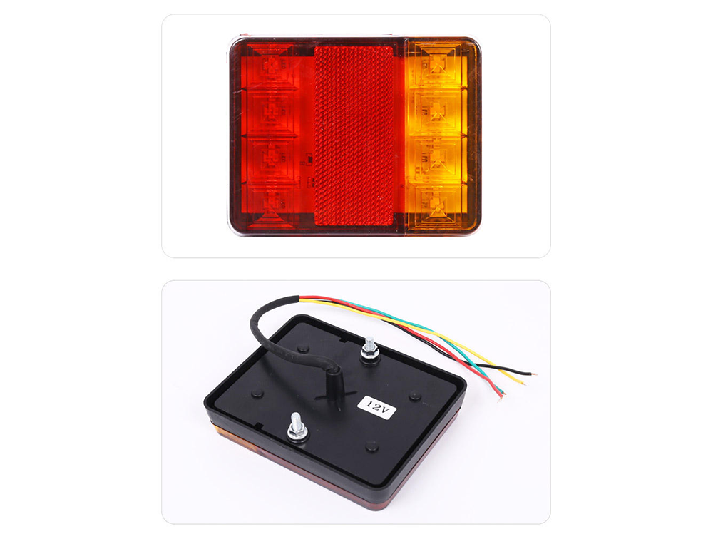 LED trailer tail lights mounted flush for embedded installation