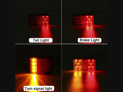 LED trailer tail lights mounted flush for embedded installation