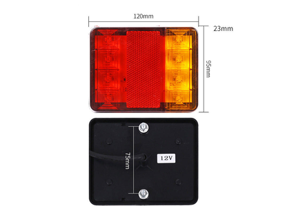 LED trailer tail lights packaging showing set of two lights