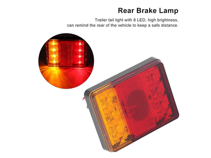 LED trailer tail lights mounted flush for embedded installation