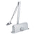 Automatic door closer reversible showing silver aluminium alloy finish