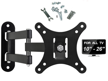 TV wall mount installed on wall with 10-26 inch TV