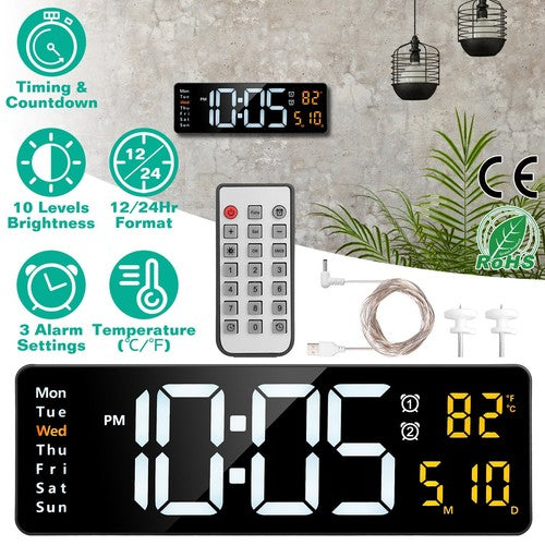 Digital Wall Clock 16 inch Large