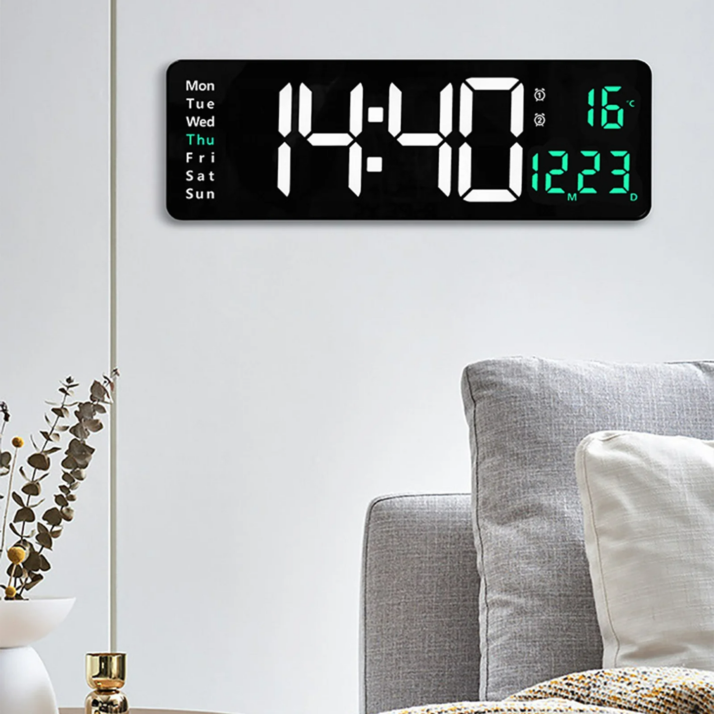 Digital Wall Clock 16 inch Large