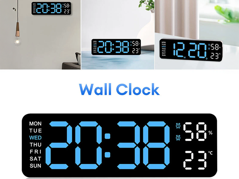 Digital Wall Clock 16 inch Large