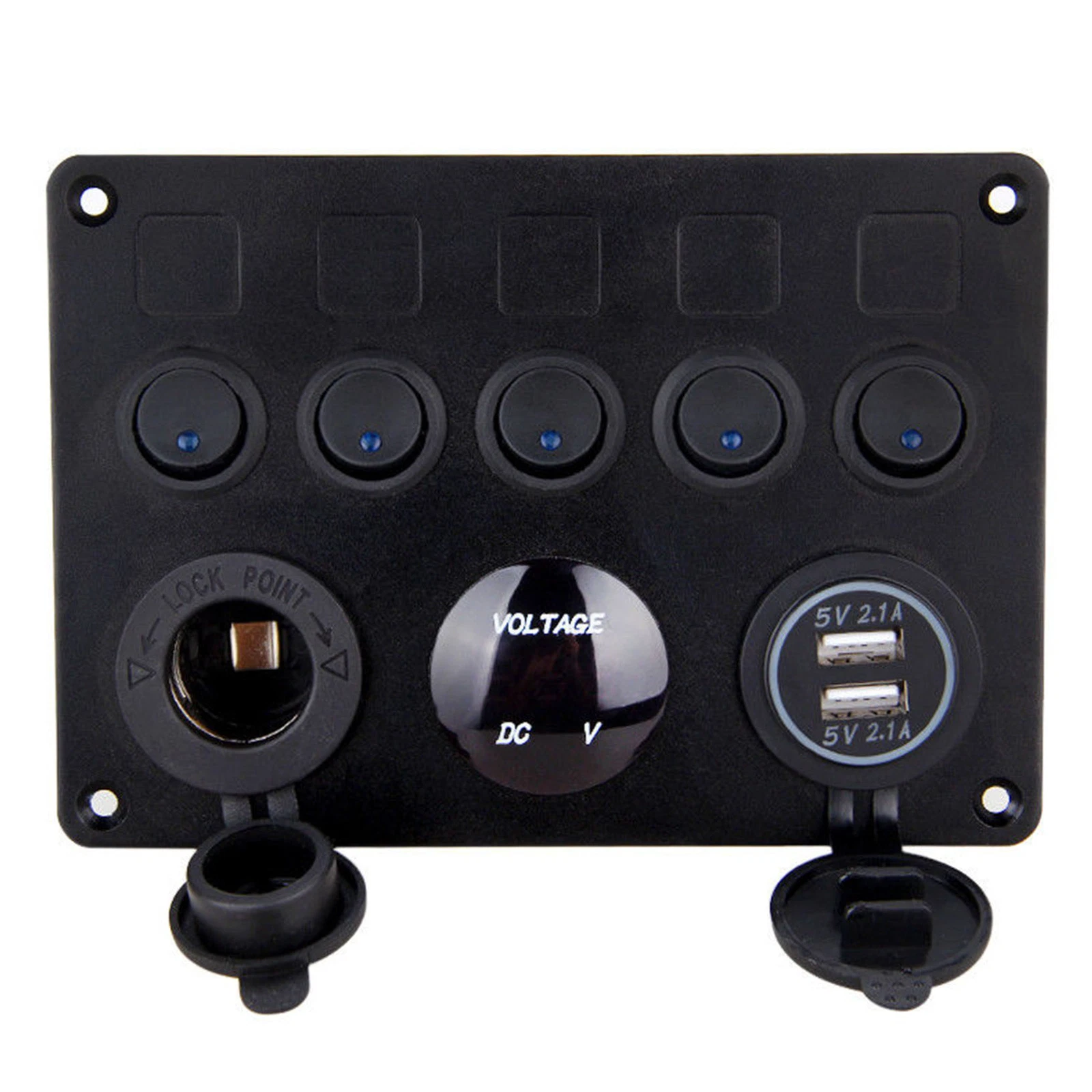 Pre-wired rocker switch panel ready for quick installation