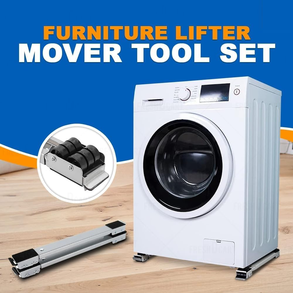 Heavy-duty metal frame of furniture mover lifter slider with load capacity label