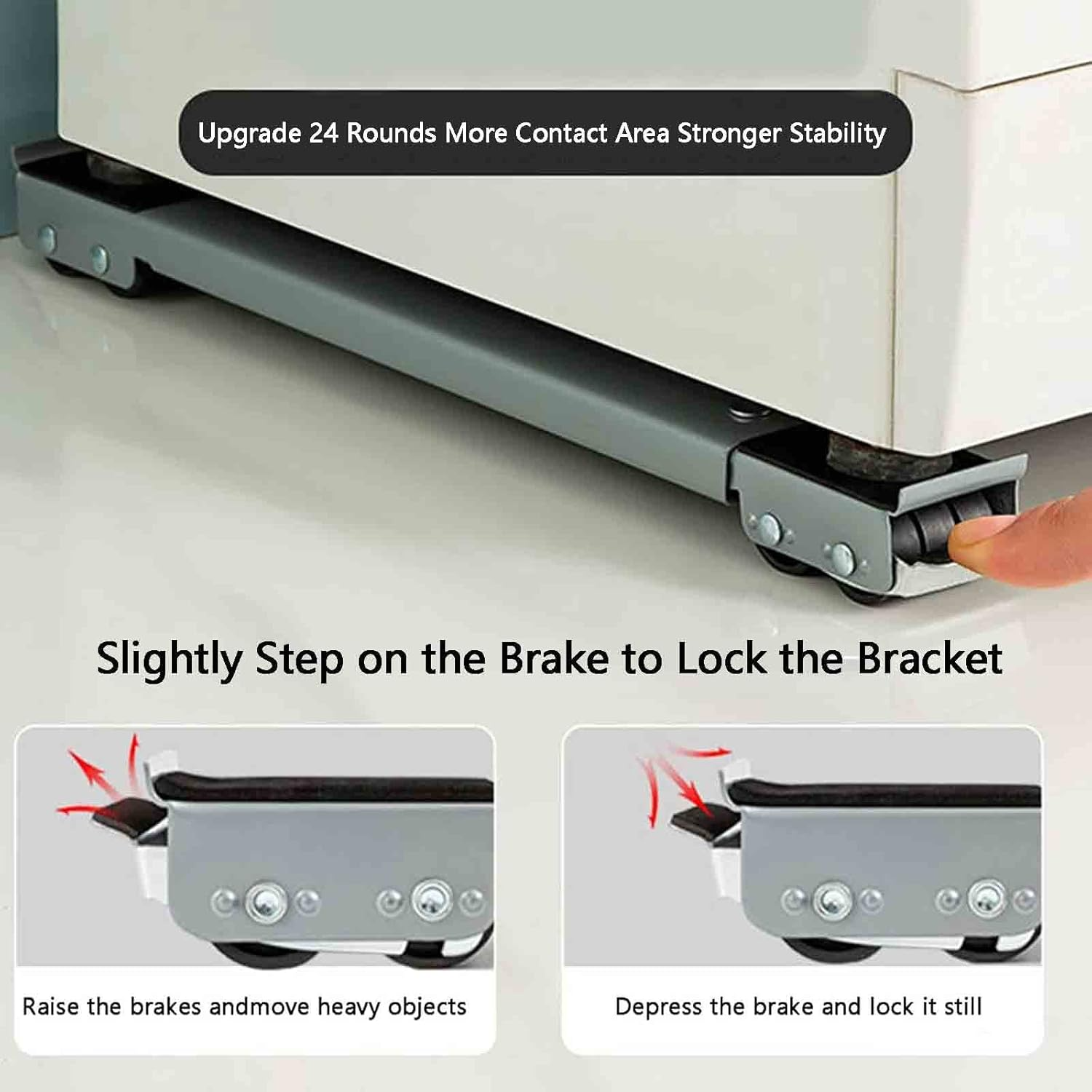 Heavy-duty metal frame of furniture mover lifter slider with load capacity label