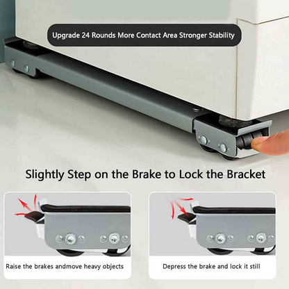 Heavy-duty metal frame of furniture mover lifter slider with load capacity label