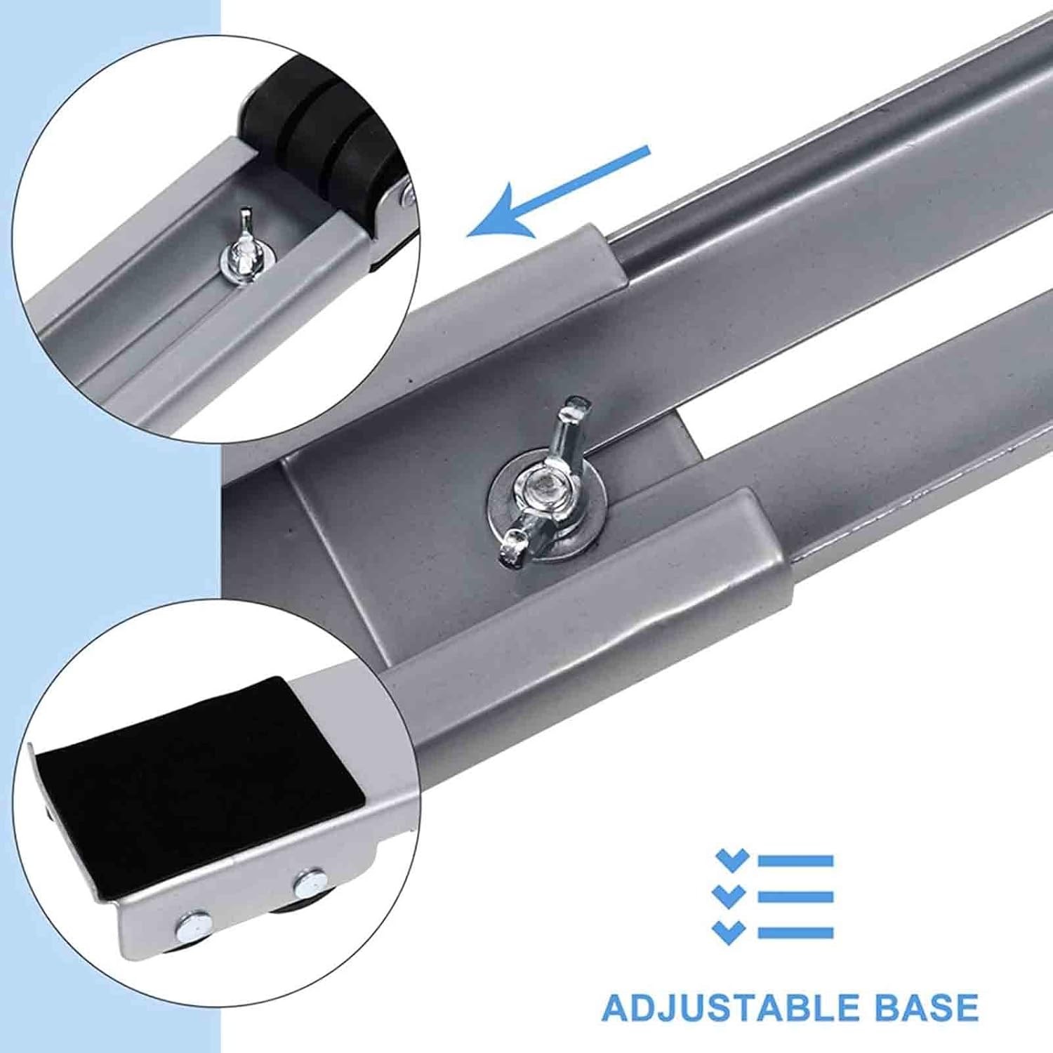 Furniture mover lifter slider supporting a refrigerator in a kitchen