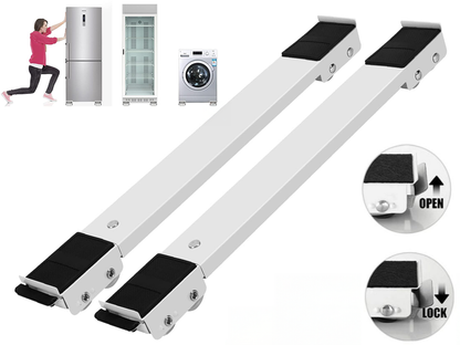 Side view of furniture mover lifter slider with brake lock system