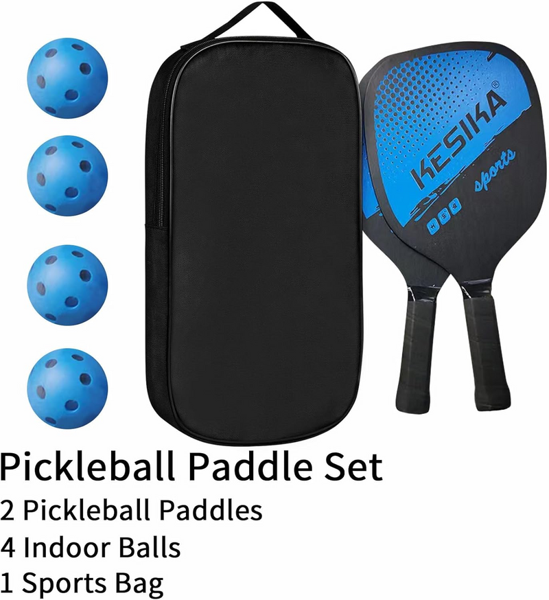 Pickleball Set with 4 Aerodynamic Balls