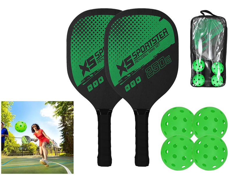Pickleball Set with 4 Aerodynamic Balls