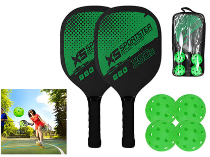 Pickleball Set with 4 Aerodynamic Balls