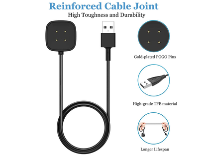 Charging Cable for Fitbit Sense 1/2 & Fitbit Versa 3/4